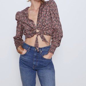 Zara Floral Crop Top